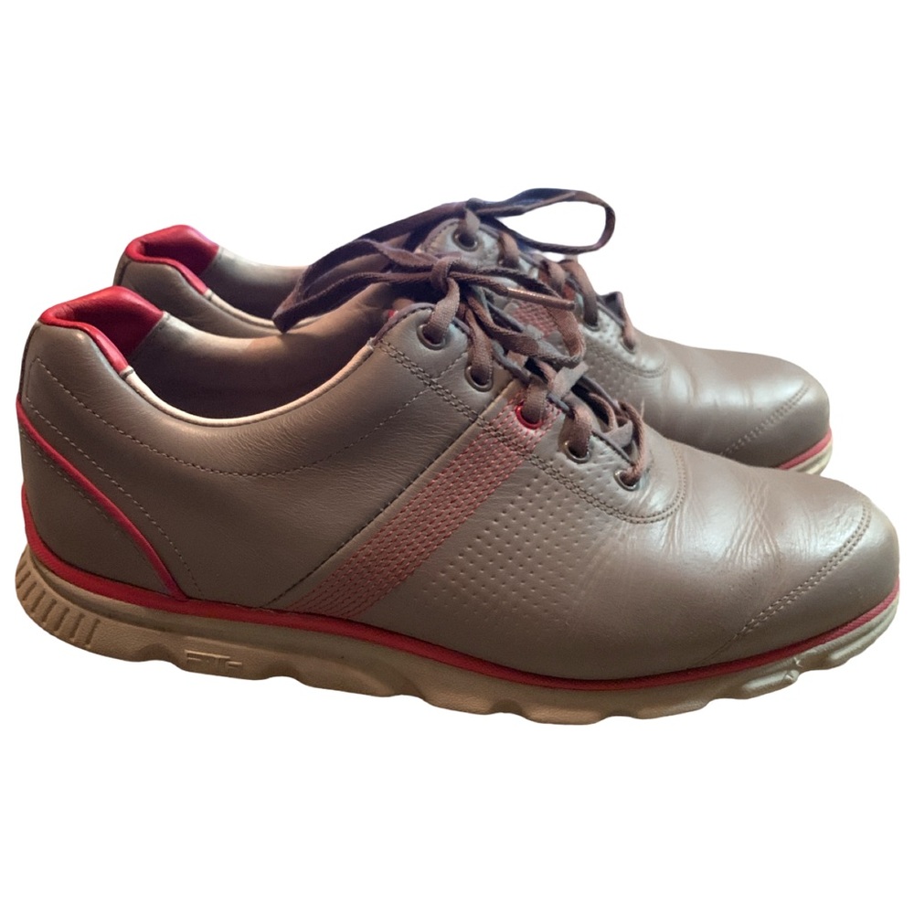 FootJoy Dryjoys Tour Golf Shoes Mens 9.5 Wide Gray Leather Spikeless Sports